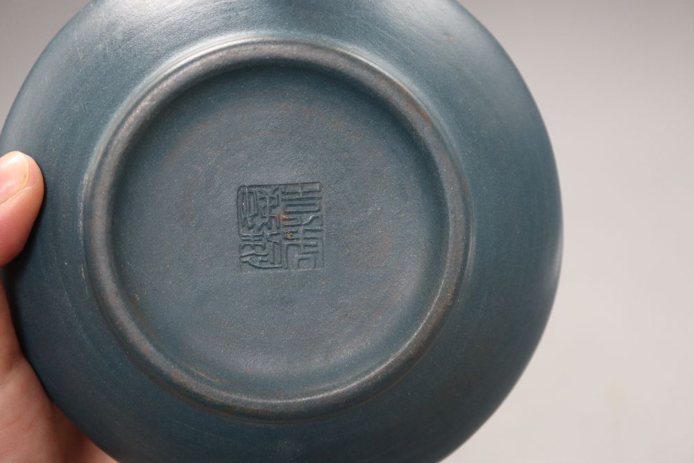 Five Chinese Yixing teapots